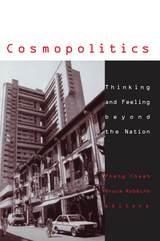 front cover of Cosmopolitics