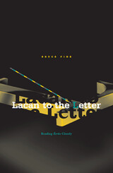 front cover of Lacan To The Letter