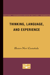 front cover of Thinking, Language, and Experience