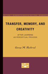 front cover of Transfer, Memory, and Creativity