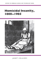 front cover of Homicidal Insanity, 1800-1985