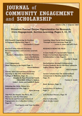 front cover of Journal of Community Engagement and Scholarship, Vol. 2 No. 1
