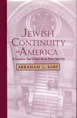 front cover of Jewish Continuity in America