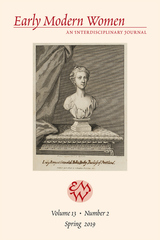front cover of Early Modern Women Journal v13.2