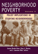 front cover of Neighborhood Poverty