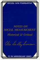 front cover of Notes on Social Measurement