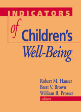 front cover of Indicators of Children's Well-Being