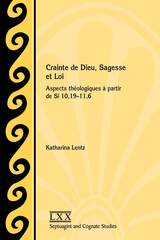 front cover of Crainte de Dieu, Sagesse et Loi