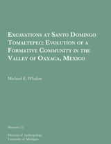 front cover of Excavations at Santo Domingo Tomaltepec