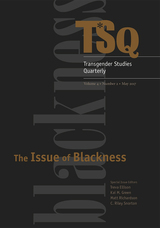 front cover of The Issue of Blackness