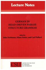 front cover of German in Head-Driven Phrase Structure Grammar
