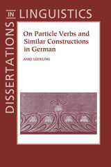front cover of On Particle Verbs and Similar Constructions in German