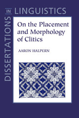 front cover of On the Placement and Morphology of Clitics
