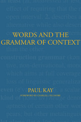 front cover of Words and the Grammar of Context