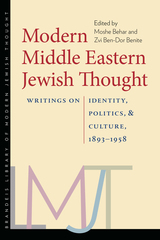 front cover of Modern Middle Eastern Jewish Thought