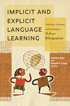 front cover of Implicit and Explicit Language Learning