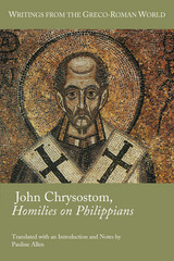 front cover of John Chrysostom, Homilies on Philippians