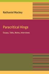 front cover of Paracritical Hinge