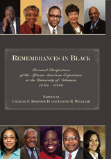 front cover of Remembrances in Black
