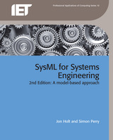 front cover of SysML for Systems Engineering