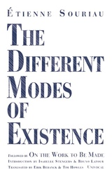 front cover of The Different Modes of Existence