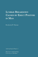 front cover of Lumbar Breakdown Caused by Erect Posture in Man